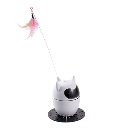 Rechargeable Automatic Cat Laser Toy with Remote Control – Interactive Fun with Adjustable Speed and Laser Patterns