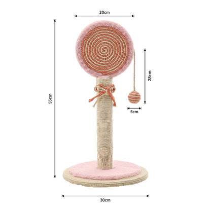 Lollipop Sisal Cat Scratching Post with Toy Ball – Durable, Fun & Comfortable