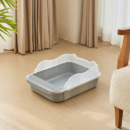 Semi-Closed Cat Litter Box – Splash-Proof, Odour Control, Travel-Friendly, for Large Cats