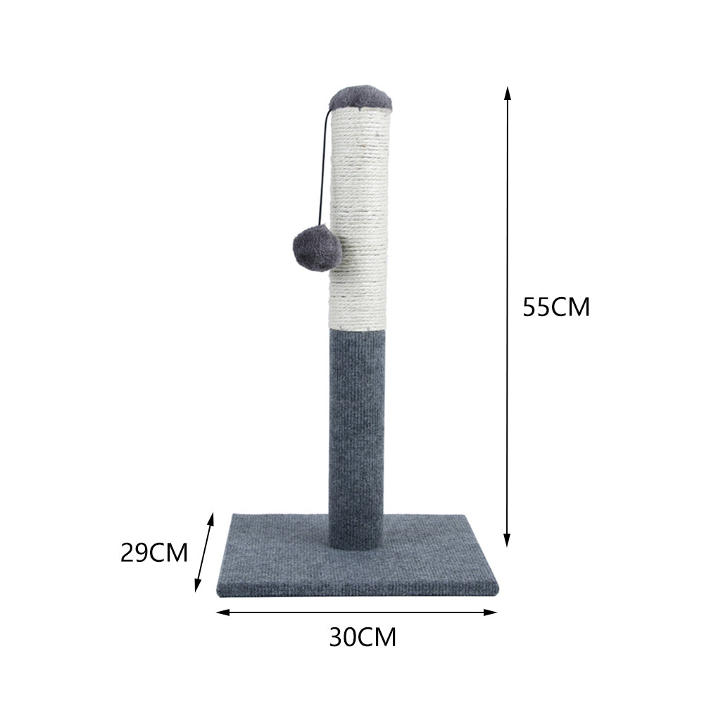 Natural Sisal Cat Scratching Post with Hanging Ball – Stable Base & Fun Design for Indoor Cats