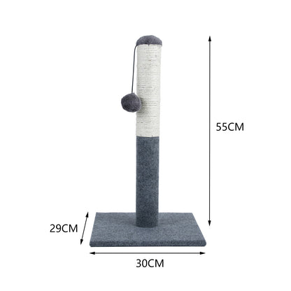 Natural Sisal Cat Scratching Post with Hanging Ball – Stable Base & Fun Design for Indoor Cats