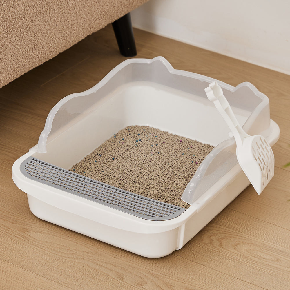 Semi-Closed Cat Litter Box – Splash-Proof, Odour Control, Travel-Friendly, for Large Cats
