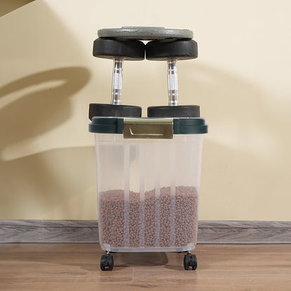 Large Capacity Dry Food Storage Container – 5kg Sealed Box with Measuring Cup