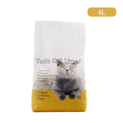6L Quick Clumping Dust-Free Mixed Tofu Cat Litter – Odor Control, Easy Clean, and Toilet-Friendly Formula