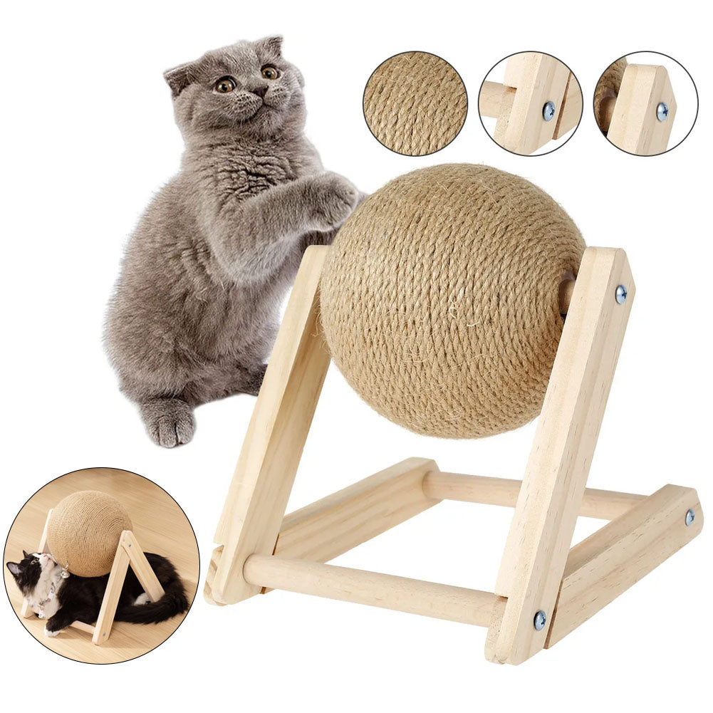 Cat Scratching Ball Natural Sisal Scratcher Pet Toy, CT0681