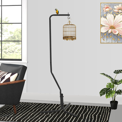 Metal Bird Cage Hanging Stand – Tripod Base for Home & Garden