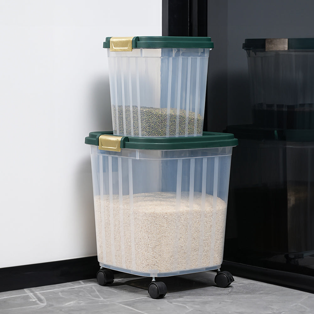 Large Capacity Dry Food Storage Container – 5kg Sealed Box with Measuring Cup