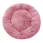 Calming Round Donut Plush Dog Cuddler Bed - Soft & Secure for Restful Sleep