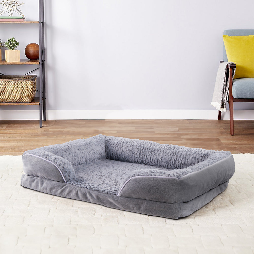 Large Plush Pet Sleeping Bed with Non-Slip Base – Waterproof, Supportive, and Cozy