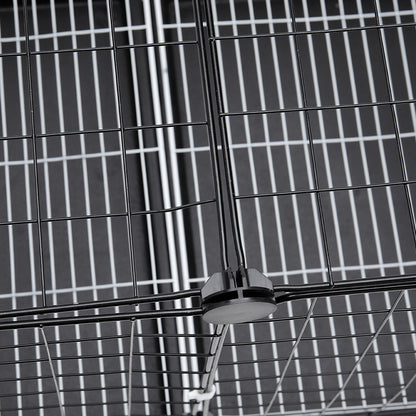 Foldable Black Dog Crate with Dual Removable Trays – Ideal for Small Breeds