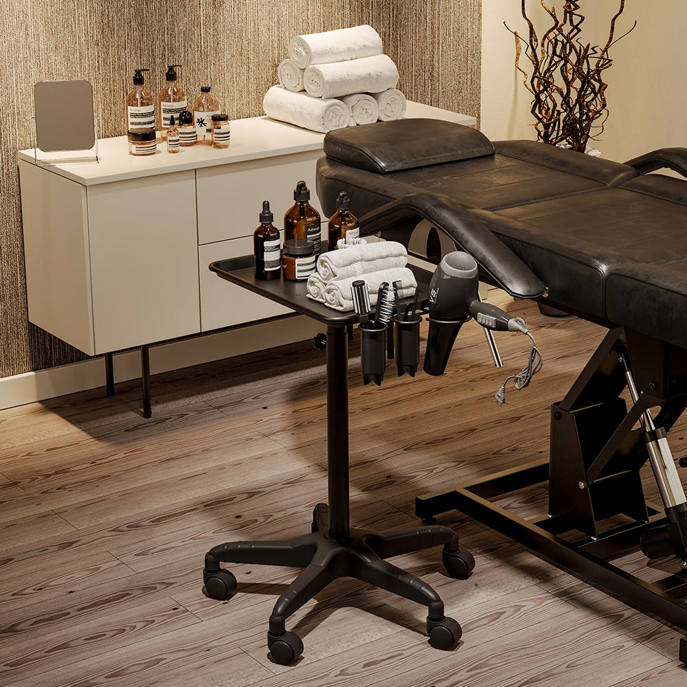 Adjustable Salon Tray Cart with Wheels – Mobile, Heat-Resistant, and Easy to Clean