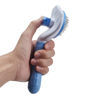Pet Grooming Brush – Stainless Steel Bristles for Cats, Dogs & Rabbits – Gentle & Efficient Fur Removal Tool