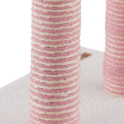 Flamingo Cat Scratching Post with Sisal Rope, Cozy Nest & Hanging Toy Ball – Space-Saving Design
