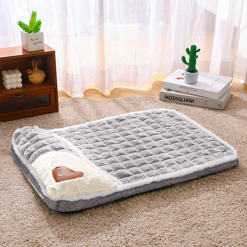Washable Pet Bed – Soft Faux Fur Mattress Cushion for Puppy & Cat