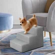 3/4/5-Step Non-Slip Dog Stairs with Washable Corduroy Cover – Grey