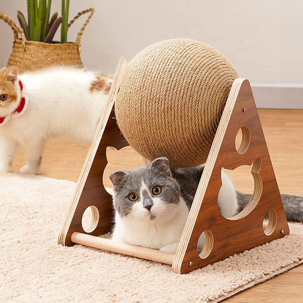 Cat Scratching Ball Natural Sisal Scratcher Pet Toy, CT0680
