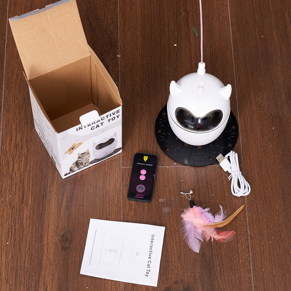 Rechargeable Automatic Cat Laser Toy with Remote Control – Interactive Fun with Adjustable Speed and Laser Patterns