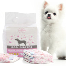 10-Pack Disposable Dog Diapers – Super Absorbent & Breathable with Adjustable Waist – Perfect for Female Dogs - Tieker