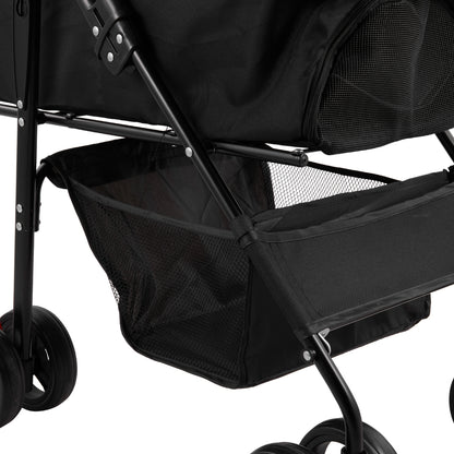 Detachable Pet Stroller with Rain Cover – Convertible Carrier for Cats and Dogs