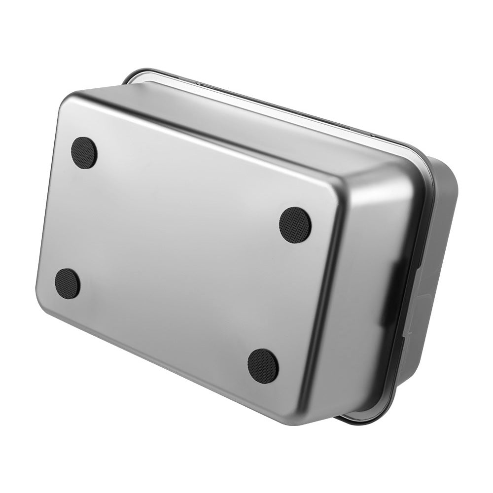 Semi-Enclosed Anti-Splash Cat Litter Box with Stainless Steel Base and Scoop