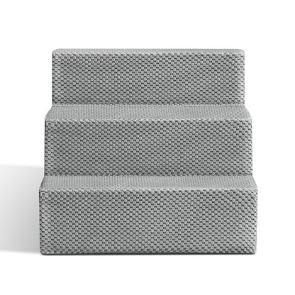 3/4/5-Step Non-Slip Dog Stairs with Washable Corduroy Cover – Grey