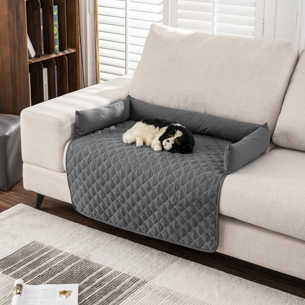 Waterproof Pet Bed Furniture Protector Mat with Pillow – Sofa Cover for Dogs & Cats