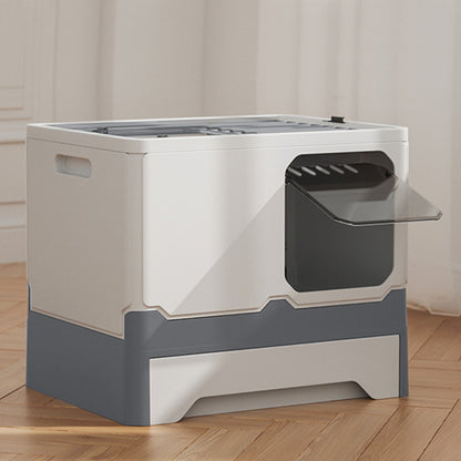 Enclosed Cat Litter Box with Pull-Out Drawer and Scoop – Privacy-Focused, Easy-Clean Design