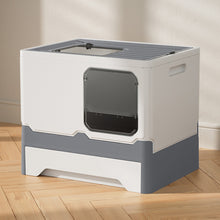 Enclosed Cat Litter Box with Pull-Out Drawer and Scoop – Privacy-Focused, Easy-Clean Design