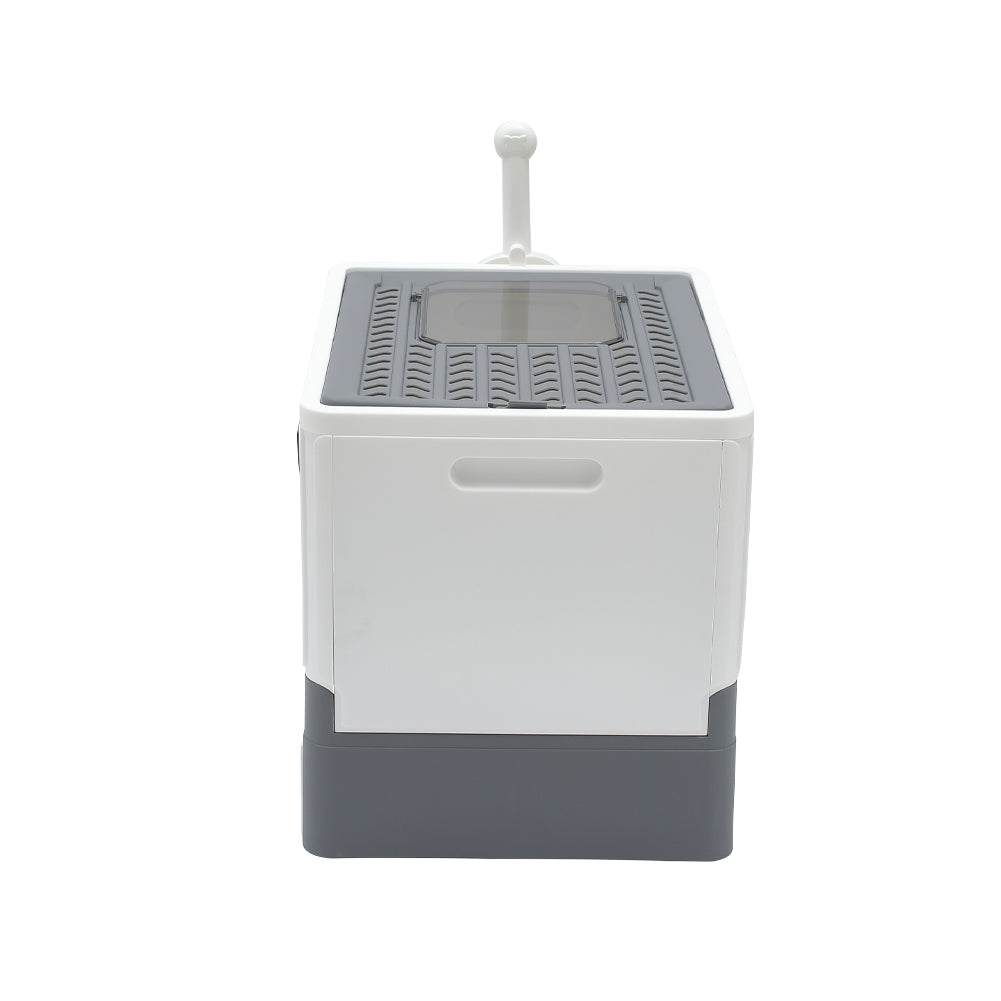 Enclosed Cat Litter Box with Pull-Out Drawer and Scoop – Privacy-Focused, Easy-Clean Design