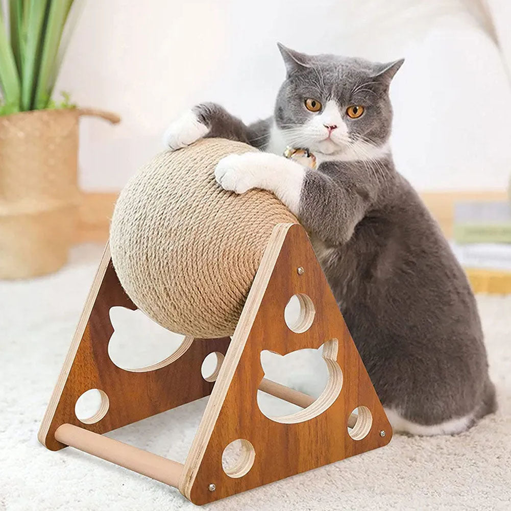 Cat Scratching Ball Natural Sisal Scratcher Pet Toy, CT0680