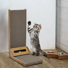 L-Shaped Cat Scratcher with Interactive Toys