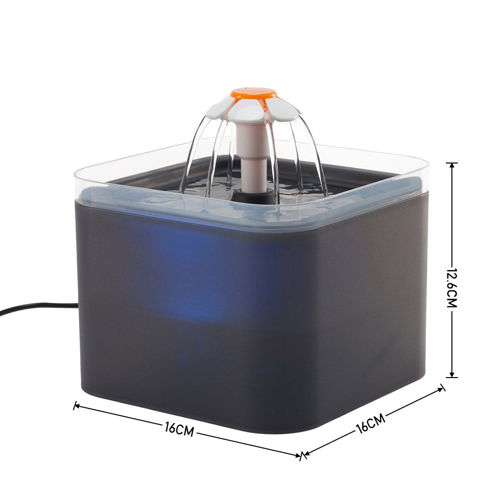2L Pet Water Fountain with LED Lights – Quiet & Stylish Hydration Solution for Pets