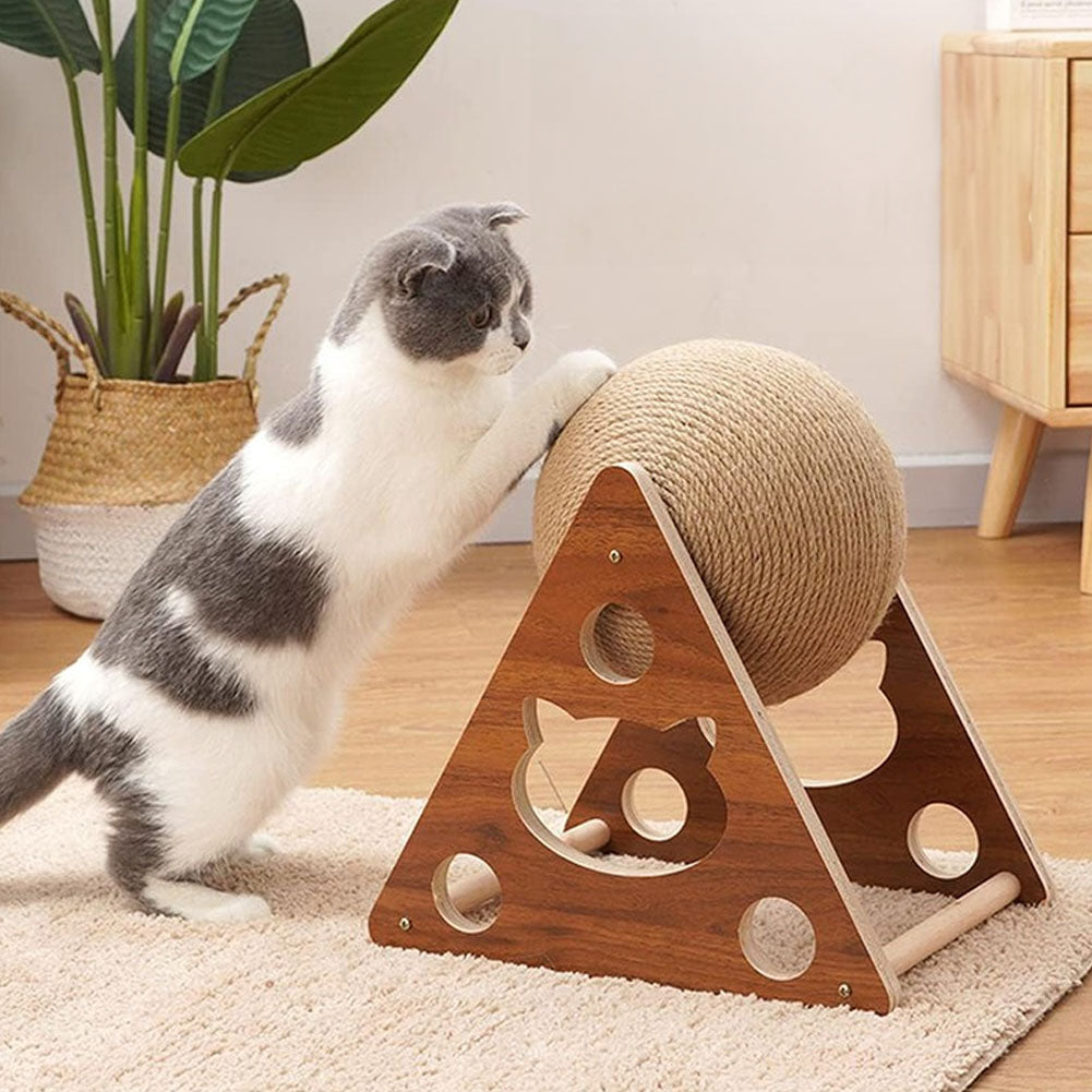Cat Scratching Ball Natural Sisal Scratcher Pet Toy, CT0680