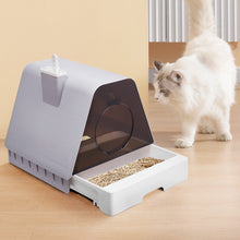 Large Enclosed Cat Litter Box with Bamboo Charcoal Deodorizer – Multi-Cat, Odor-Control, Anti-Tracking Design
