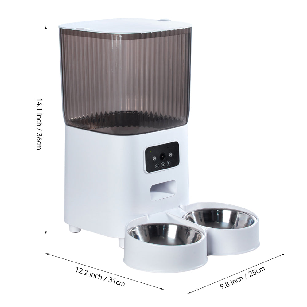 5L Smart Pet Feeder with 2MP Camera – App Control, Voice Interaction & Dual Power