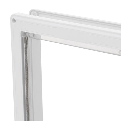 Pet Door with Rotary 4-Way Locking – Magnetic Closure, Durable ABS Material, Easy Installation for Large Pets