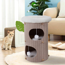 Multifunctional Cat Tree Condo with Hanging Balls – Climbing, Scratching, and Resting Space for Cats