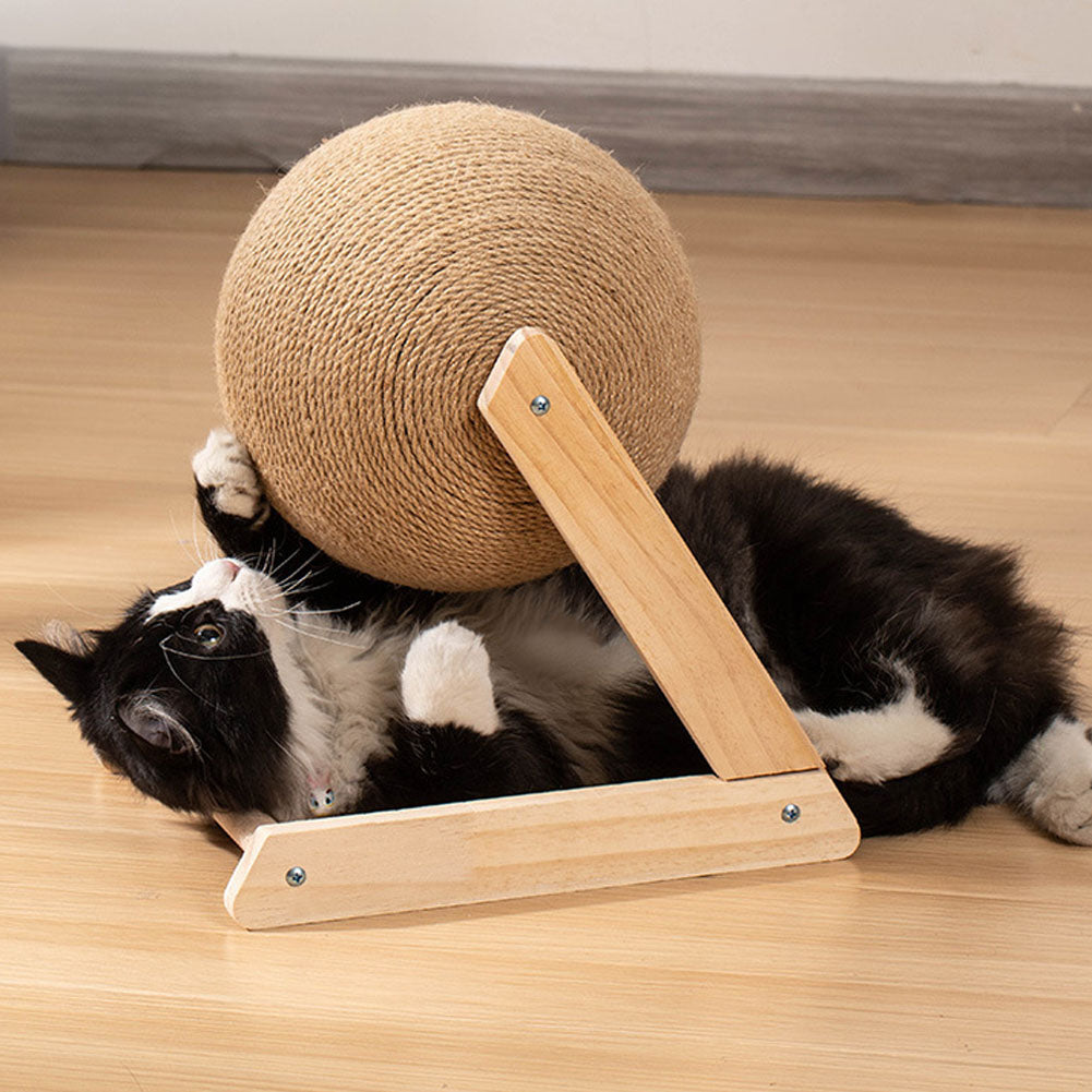 Cat Scratching Ball Natural Sisal Scratcher Pet Toy, CT0681