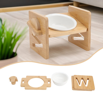 Height Adjustable Pet Feeder with Ceramic Bowl – Ergonomic & Comfortable Dining for Pets