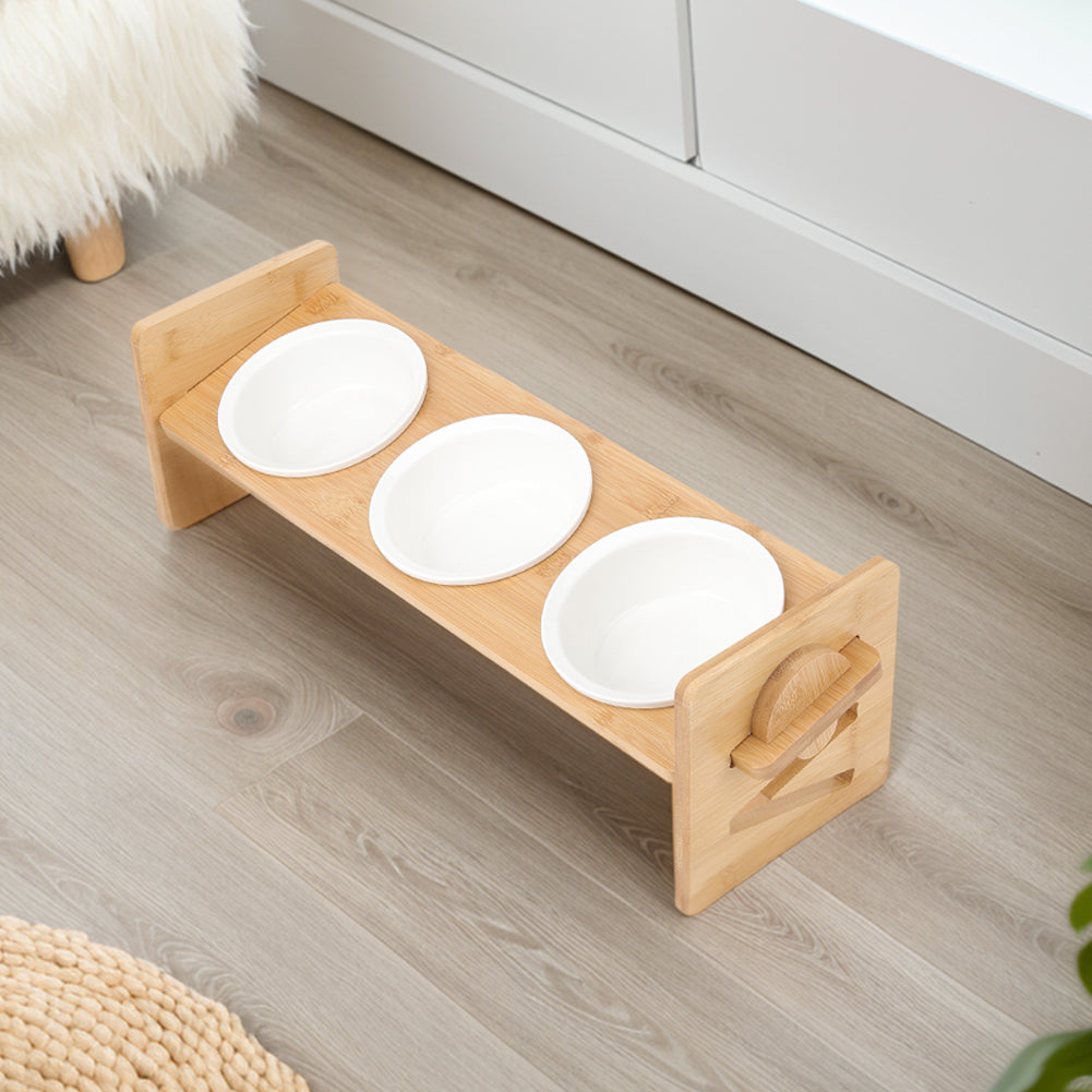 Height Adjustable Pet Feeder with Ceramic Bowl – Ergonomic & Comfortable Dining for Pets