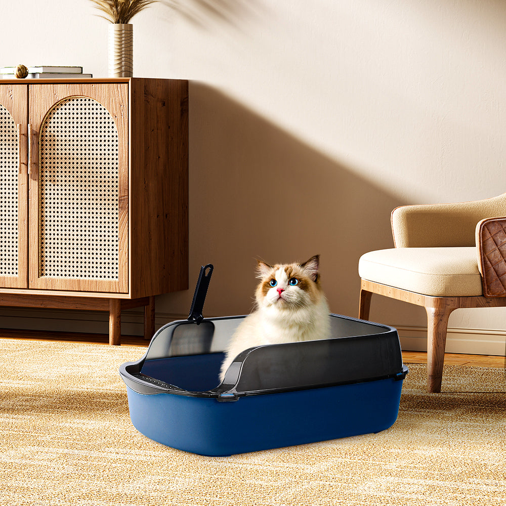 Large Anti-Splashing Detachable Cat Litter Box - Spacious & Easy to Clean