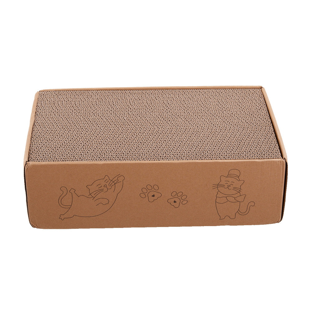 5 PCS Reversible Cat Scratching Boards with Box – Durable Cardboard Scratcher & Bed for Cats