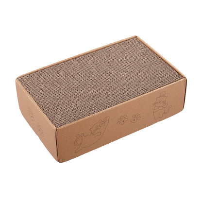 5 PCS Reversible Cat Scratching Boards with Box – Durable Cardboard Scratcher & Bed for Cats