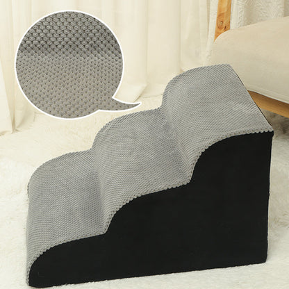 Soft Pet Stairs with Non-Slip Base – 2/3/4-Step Foam Ramp with Removable Washable Cover