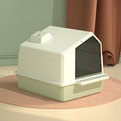 Foldable Enclosed Cat Litter Box with Air Filter – Privacy & Easy Clean Design for Cats