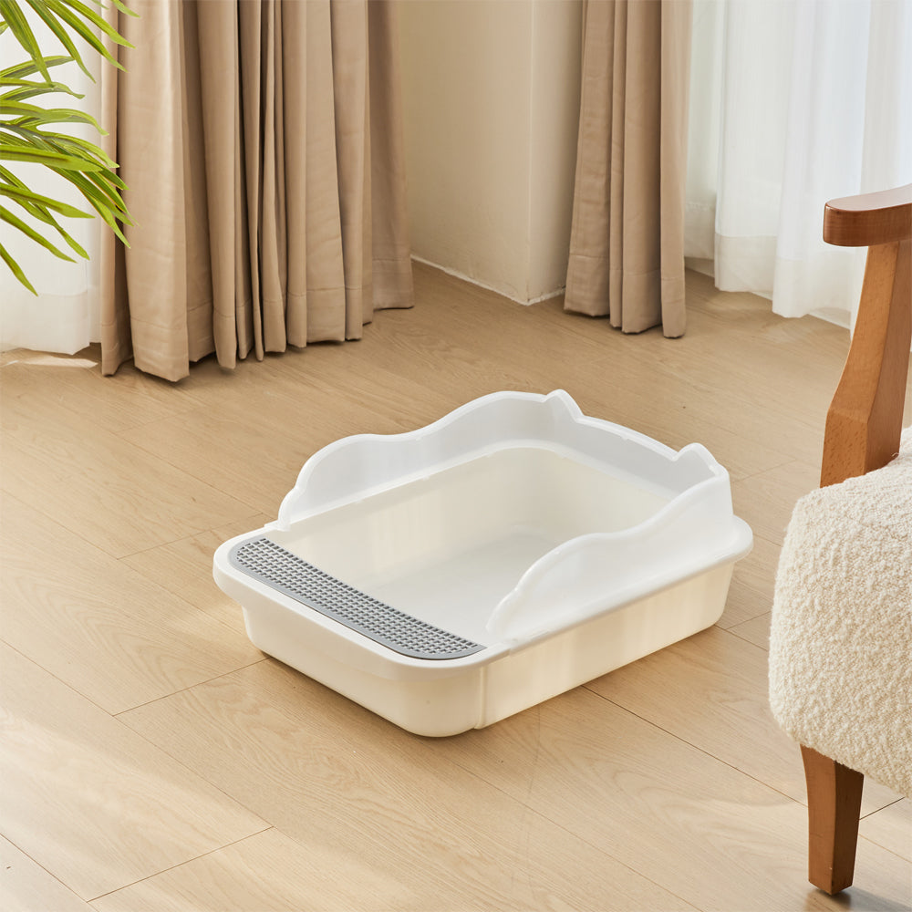 Semi-Closed Cat Litter Box – Splash-Proof, Odour Control, Travel-Friendly, for Large Cats