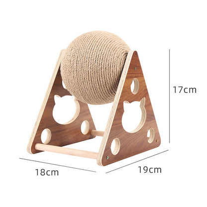 Cat Scratching Ball Natural Sisal Scratcher Pet Toy, CT0680