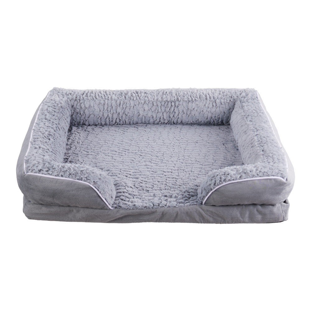Large Plush Pet Sleeping Bed with Non-Slip Base – Waterproof, Supportive, and Cozy