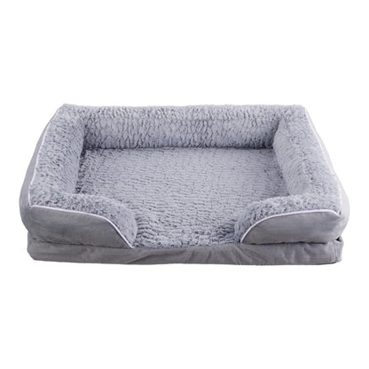 Large Plush Pet Sleeping Bed with Non-Slip Base – Waterproof, Supportive, and Cozy