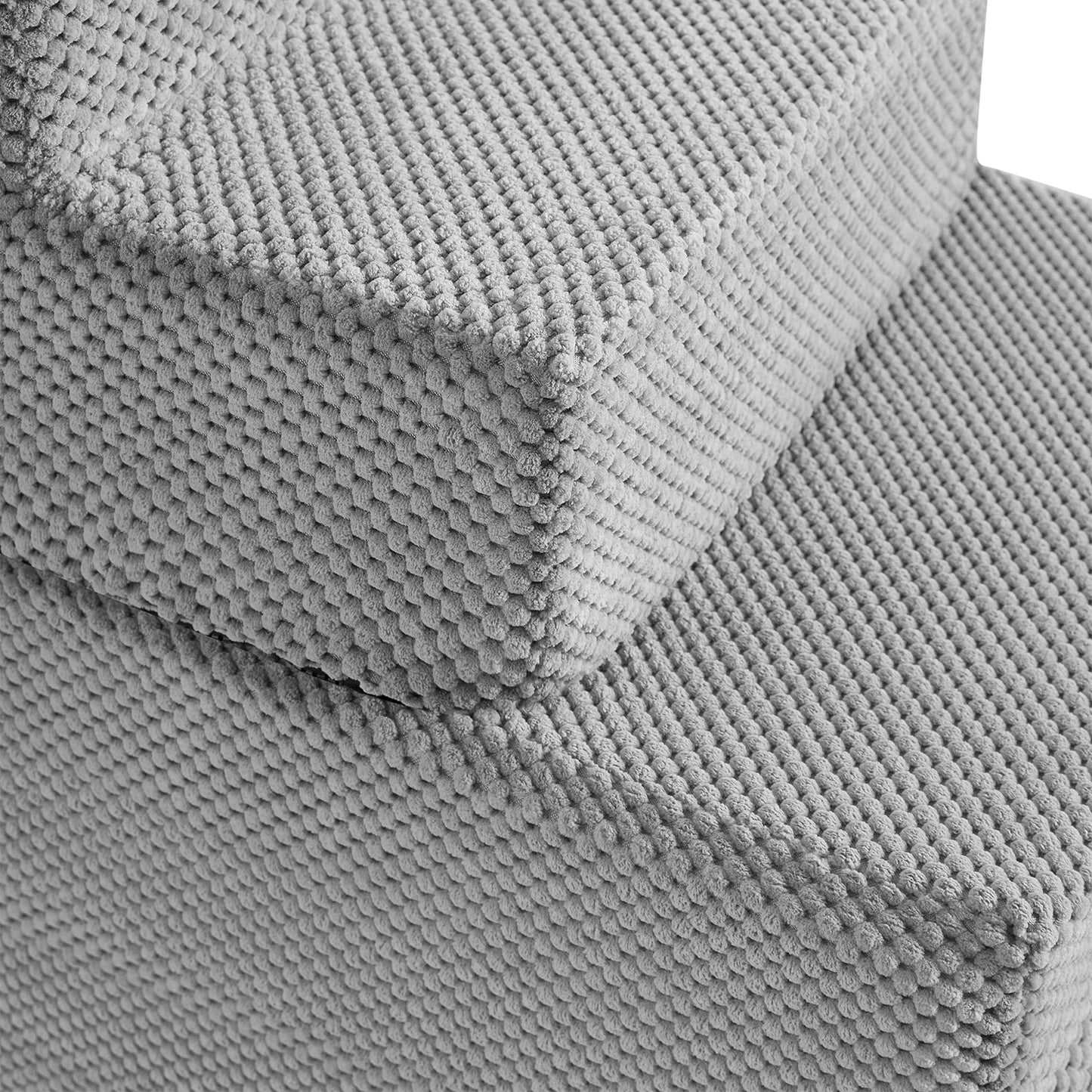 3/4/5-Step Non-Slip Dog Stairs with Washable Corduroy Cover – Grey